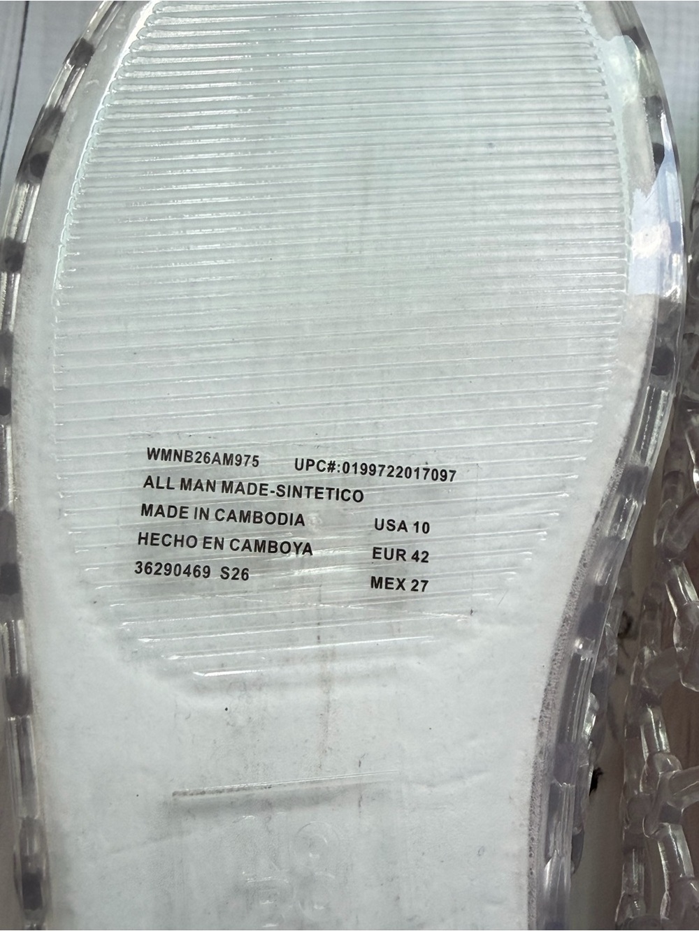 No Boundaries Clear Jelly Lattice Ballet Flats Women's 10 - Picture 6 of 10